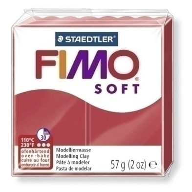 8020-26-PASTA MODELAR FIMO SOFT ROJO CEREZA 57GR precio por 6 unidades