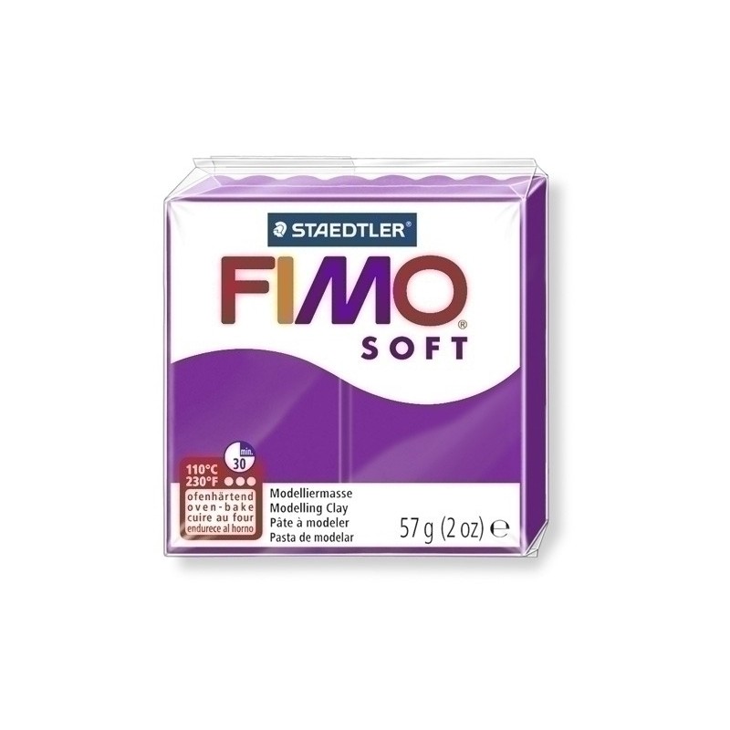 8020-61-PASTA MODELAR FIMO SOFT PURPURA 57GR precio por 6 unidades