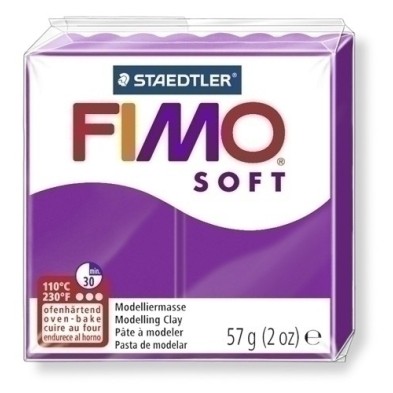 8020-61-PASTA MODELAR FIMO SOFT PURPURA 57GR precio por 6 unidades