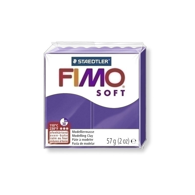 8020-63-PASTA MODELAR FIMO SOFT CIRUELA 57GR precio por 6 unidades