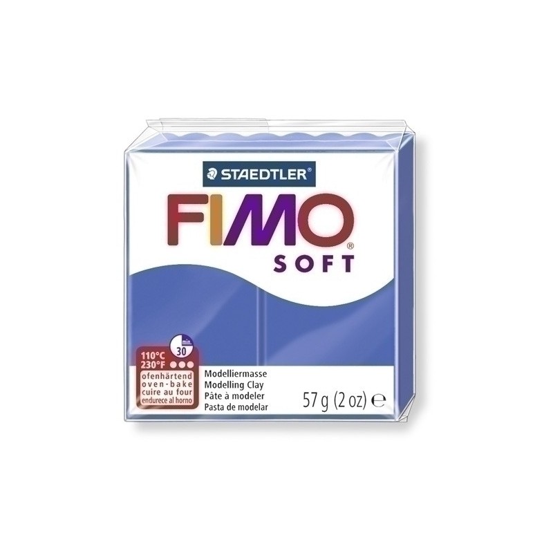 8020-33-PASTA MODELAR FIMO SOFT AZUL BRILL. 57GR precio por 6 unidades