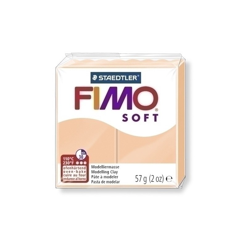 8020-43-PASTA MODELAR FIMO SOFT BEIGE 57GR precio por 6 unidades