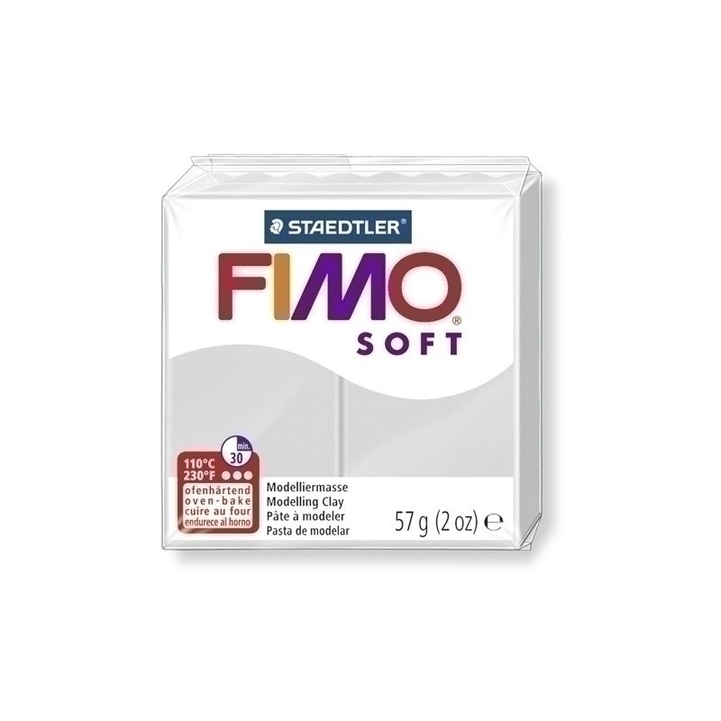 8020-80-PASTA MODELAR FIMO SOFT GRIS DELFIN 57GR precio por 6 unidades