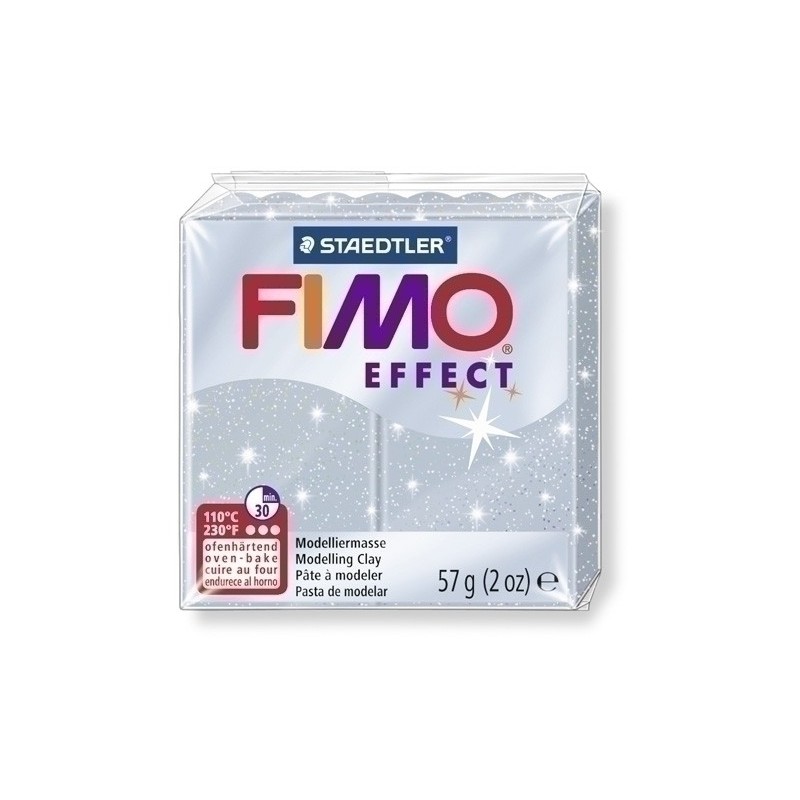 8020-812-PASTA MODELAR FIMO EFFECT PLATA PURPURIN precio por 6 unidades