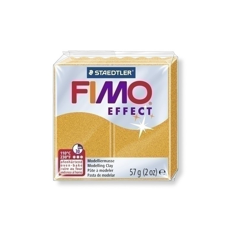 8020-11-PASTA MODELAR FIMO EFFECT METALICO ORO precio por 6 unidades