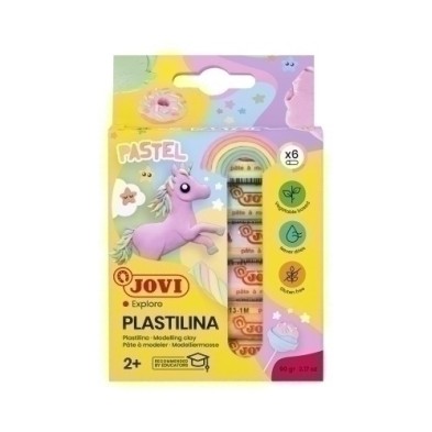 90/6P-PLASTILINA JOVI 90 PASTEL BARRA EST.6 precio por 1 unidades