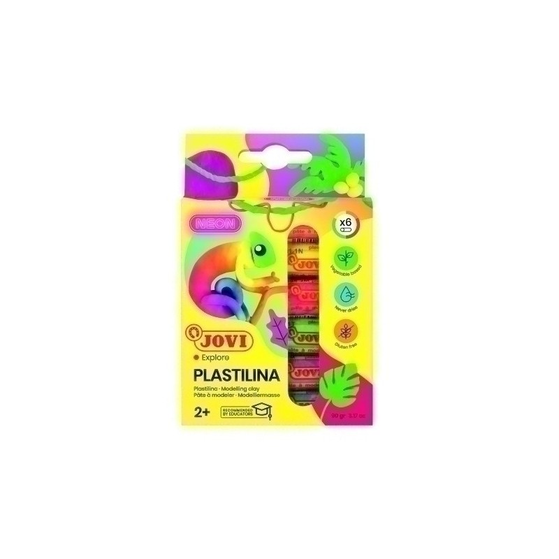 90/6F-PLASTILINA JOVI 90 BARRA NEON EST.6 precio por 1 unidades