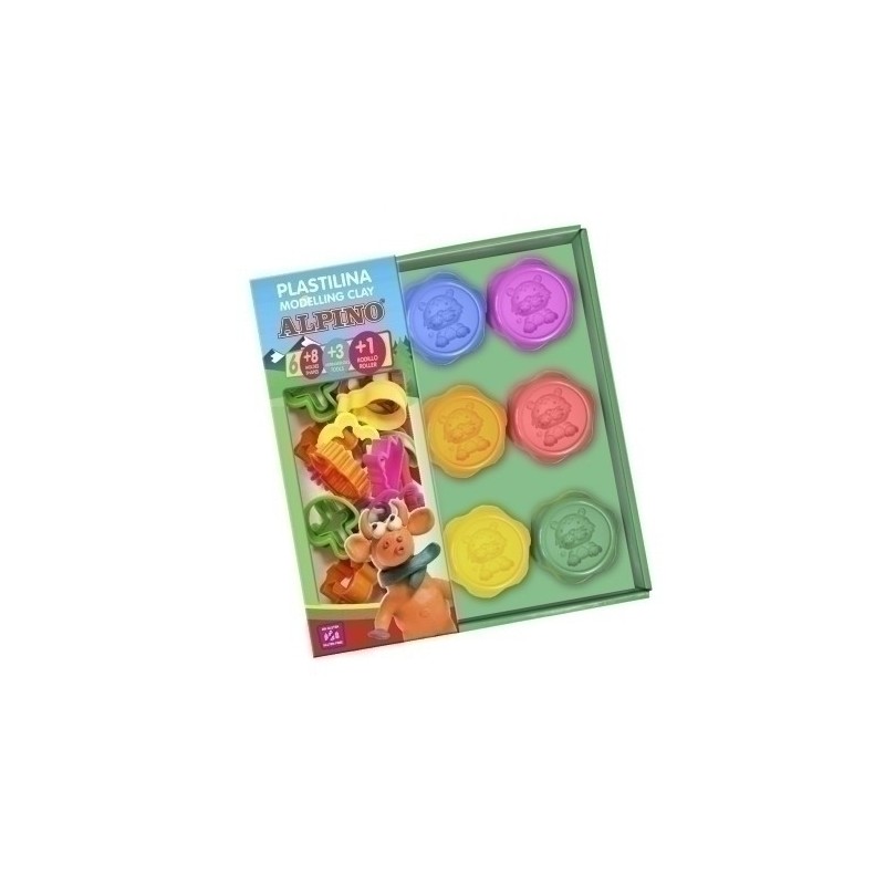 DP000800-PLASTILINA ALPINO KIT 6 COL+ MOLDES precio por 1 unidades