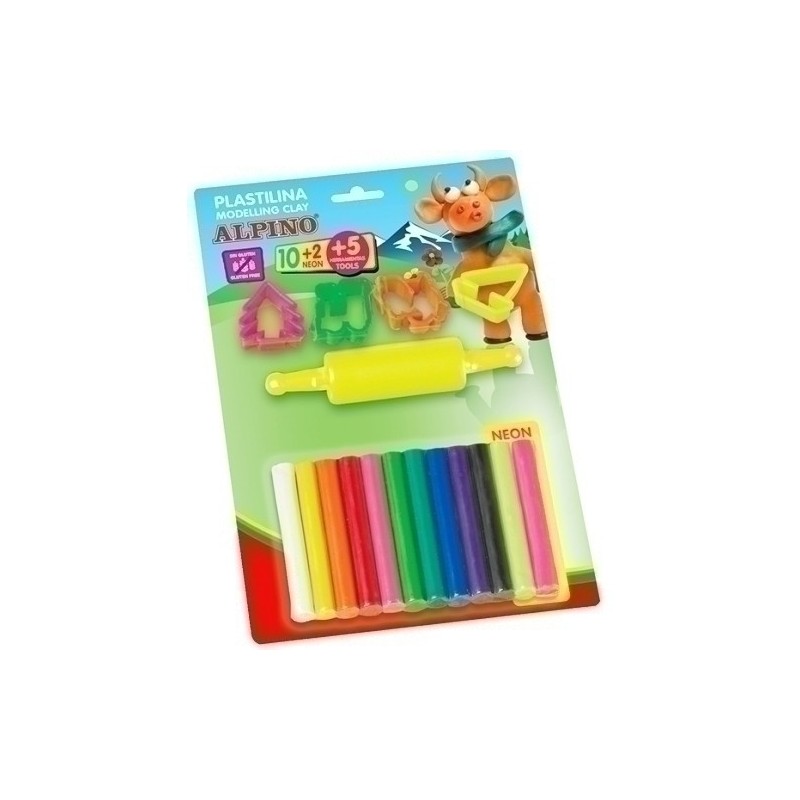 DP000052-PLASTILINA ALPINO BLISTER 10+2 17GR HERR precio por 1 unidades