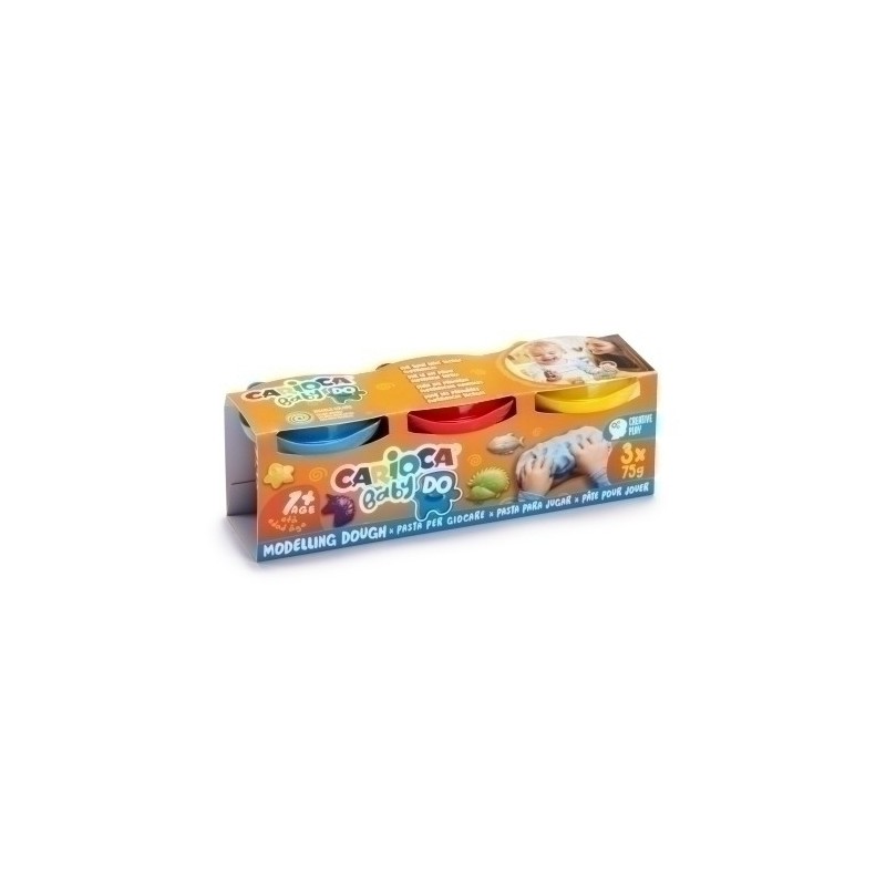 43179-PLASTILINA CARIOCA BABY DOUGH C/3 precio por 1 unidades