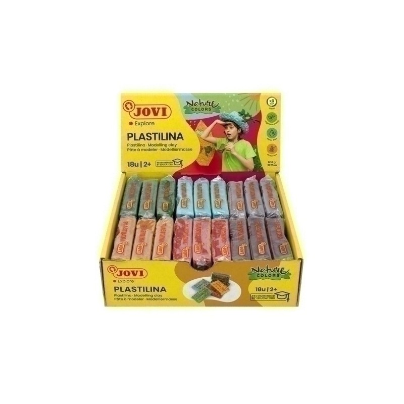 70/18N-PLASTILINA JOVI 70 PAST. NATURE C/18 precio por 1 unidades