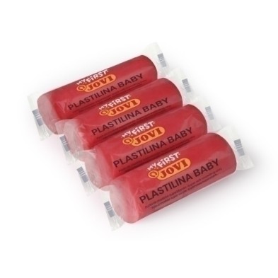 37005-PLASTILINA JOVI BABY MY FIRST ROJO C/18 precio por 1 unidades