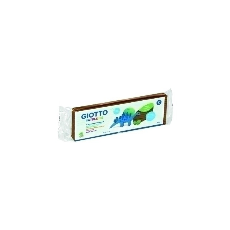 F51010600-PLASTILINA PATPLUME 350GR MARRON C/12 precio por 1 unidades