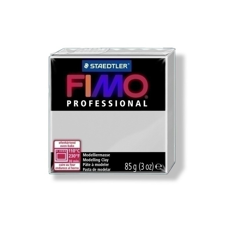 8004-80-PASTA MODELAR FIMO PROF. GRIS DELFIN 85G precio por 4 unidades
