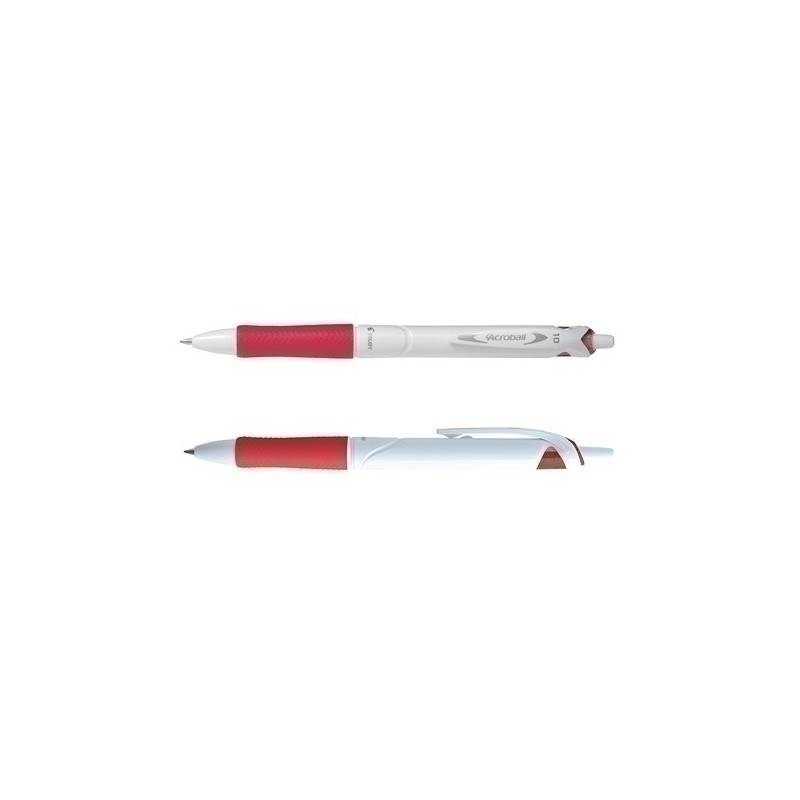 BAB15M-W RR-BG-BOLIGRAFO PILOT ACROBALL WHITE ROJO precio por 10 unidades