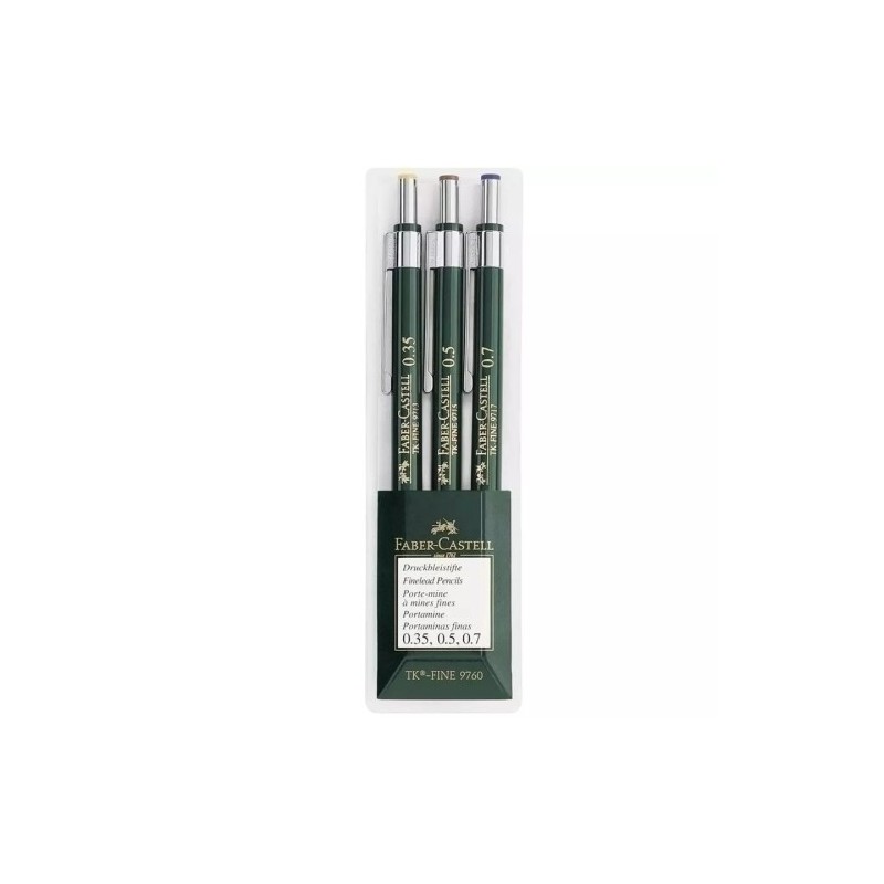 136030-PORTAMINAS FABER CAST. RETRO BOLSA D/3 precio por 1 unidades