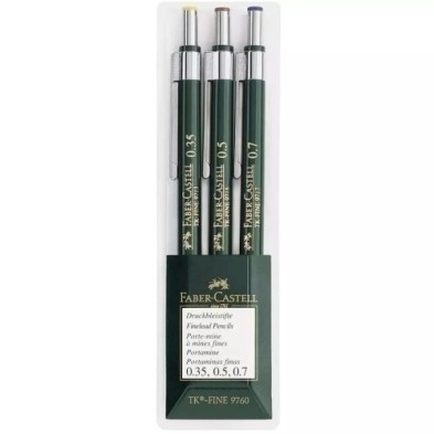 136030-PORTAMINAS FABER CAST. RETRO BOLSA D/3 precio por 1 unidades