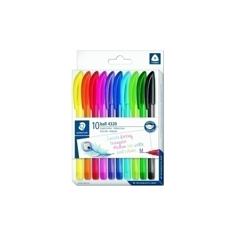 4320 MC10-BOLIGRAFOS STAEDTLER 4320 ESTUCHE DE 10 precio por 1 unidades