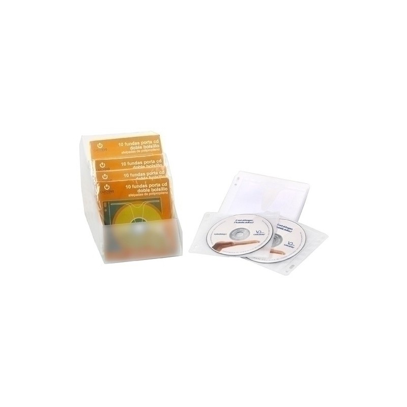 354K-PORTA-CD DOBLE PP ACOLCHADO BLIS DE 10 precio por 1 unidades