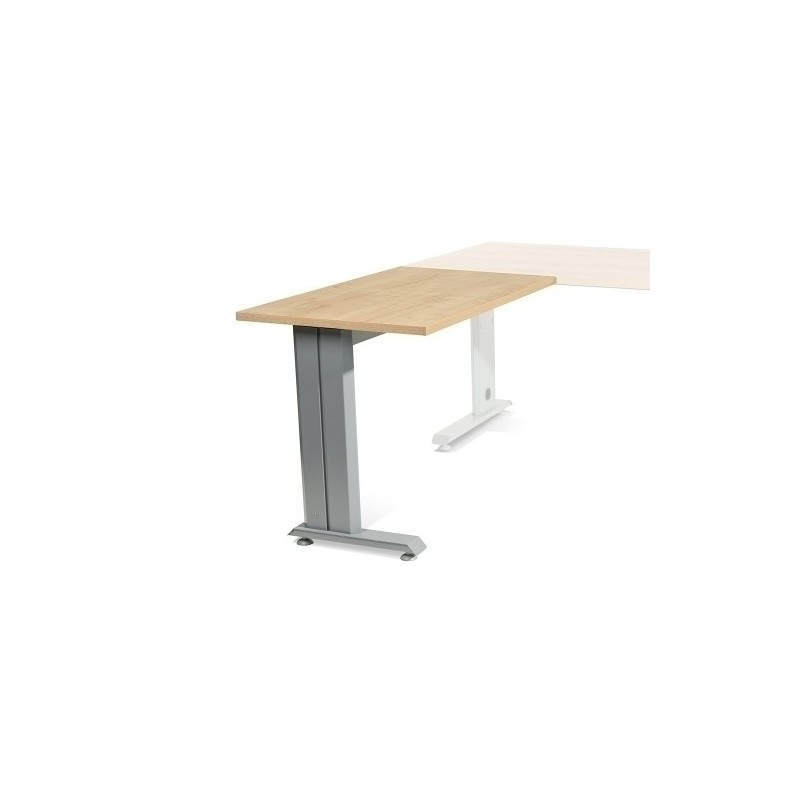 2102AC08-MESA ROCADA METAL ALA 100x60 AL/ROBLE precio por 1 unidades