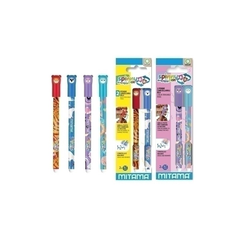 63811-BOLIGRAFO MITAMA SPINNY BORRABLE AZUL B/ precio por 1 unidades