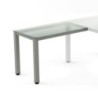 2107AD05-MESA ROCADA EXEC. ALA 100x60 AL/CRISTAL precio por 1 unidades