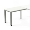 2107AD04-MESA ROCADA EXEC. ALA 100x60 AL/BLANCO precio por 1 unidades