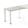 2107AM02-MESA ROCADA EXEC. ALA 100x60 BL/GRIS precio por 1 unidades