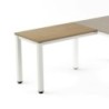 2107AM08-MESA ROCADA EXEC. ALA 100x60 BL/ROBLE precio por 1 unidades