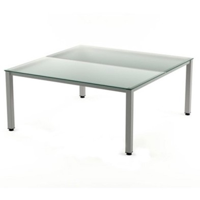 2201AD05-MESA ROCADA EXECUTIVE 160x163 AL/CRISTAL precio por 1 unidades