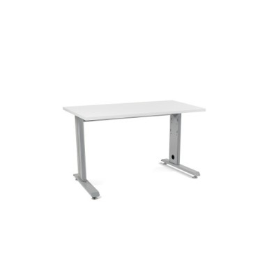 2000AC04-MESA ROCADA METAL 120x60 ALUMINIO/BLANCO precio por 1 unidades
