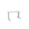 2000AC04-MESA ROCADA METAL 120x60 ALUMINIO/BLANCO precio por 1 unidades