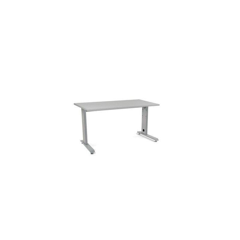 2001AC02-MESA ROCADA METAL 140x80 ALUMINIO/GRIS precio por 1 unidades