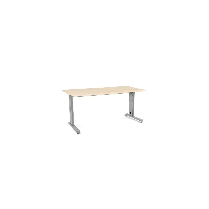 2002AC01-MESA ROCADA METAL 160x80 ALUMINIO/HAYA precio por 1 unidades