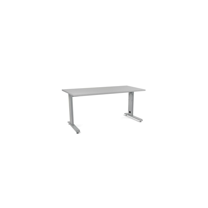 2002AC02-MESA ROCADA METAL 160x80 ALUMINIO/GRIS precio por 1 unidades
