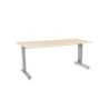 2003AC01-MESA ROCADA METAL 180x80 ALUMINIO/HAYA precio por 1 unidades