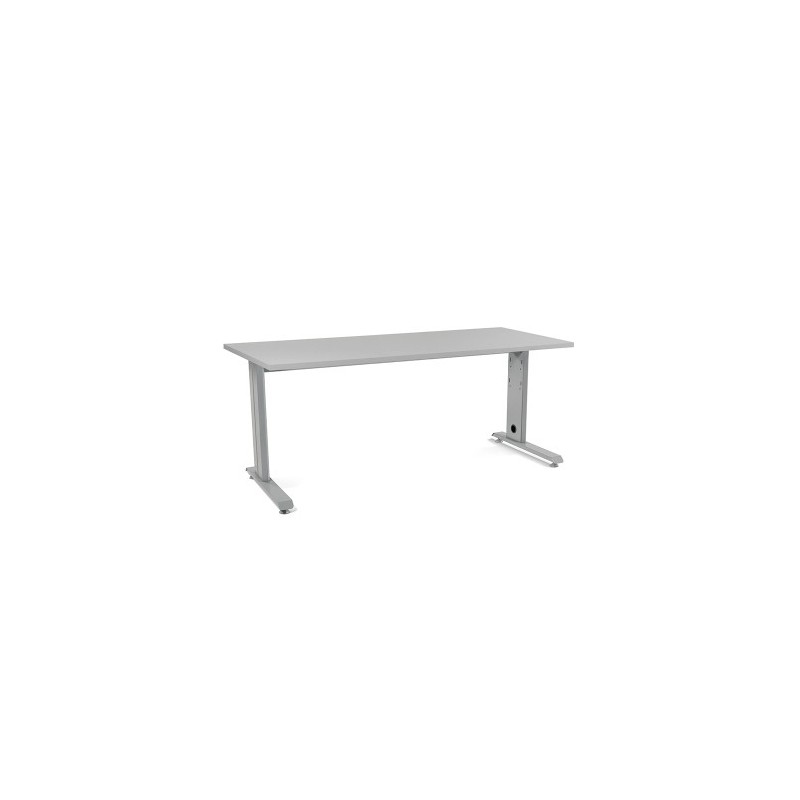 2003AC02-MESA ROCADA METAL 180x80 ALUMINIO/GRIS precio por 1 unidades