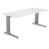 2003AC04-MESA ROCADA METAL 180x80 ALUMINIO/BLANCO precio por 1 unidades