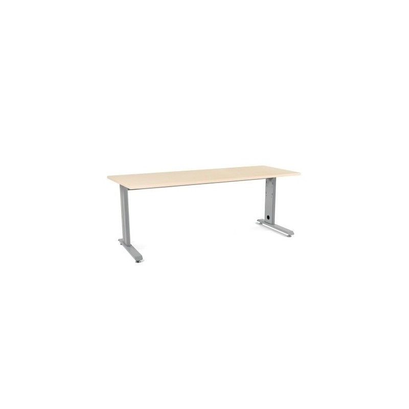 2004AC01-MESA ROCADA METAL 200x80 ALUMINIO/HAYA precio por 1 unidades