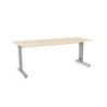 2004AC01-MESA ROCADA METAL 200x80 ALUMINIO/HAYA precio por 1 unidades