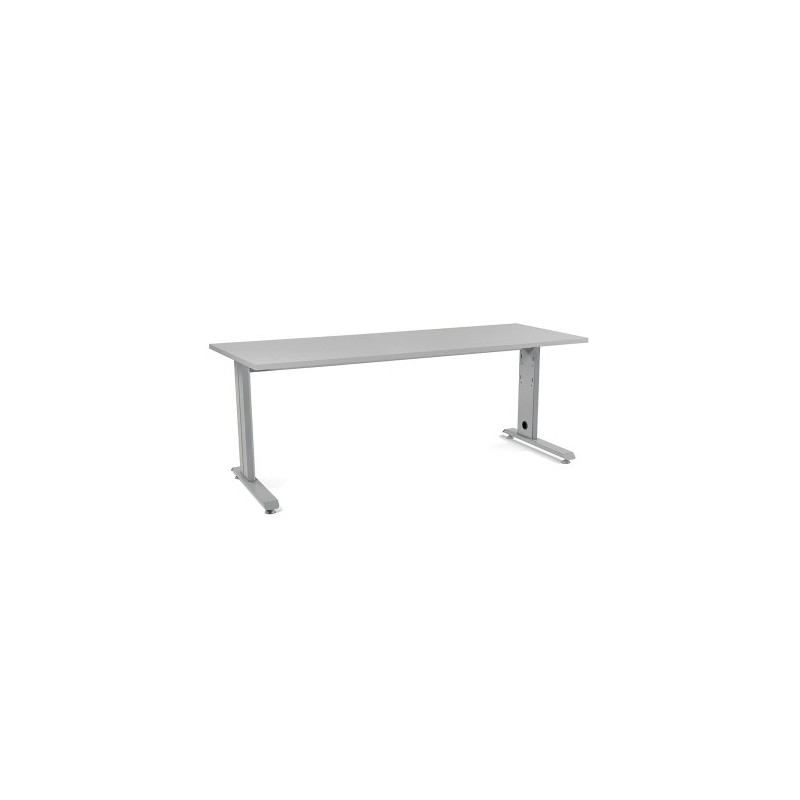 2004AC02-MESA ROCADA METAL 200x80 ALUMINIO/GRIS precio por 1 unidades