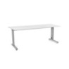 2004AC04-MESA ROCADA METAL 200x80 ALUMINIO/BLANCO precio por 1 unidades