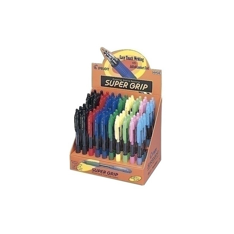 BPGP-10R-M-60DPK-BOLIGRAFO PILOT SUPER GRIP EXP:60 precio por 1 unidades