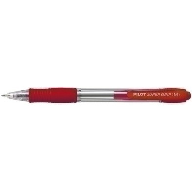 BPGP-10R-M-R-BOLIG.PILOT SUPERGRIP ROJO precio por 12 unidades
