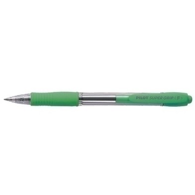 BPGP-10R-M-SG-BOLIG.PILOT SUPERGRIP VERDE CLARO precio por 12 unidades