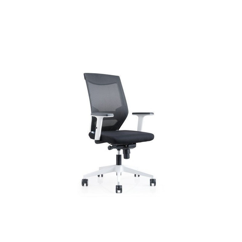 908W-4-SILLA ROCADA BLANCA TAPIZADO NEGRO precio por 1 unidades