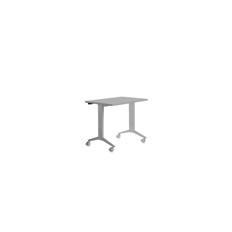 2000FD02-MESA ROCADA METAL 120x60 ALUMINIO/GRIS precio por 1 unidades