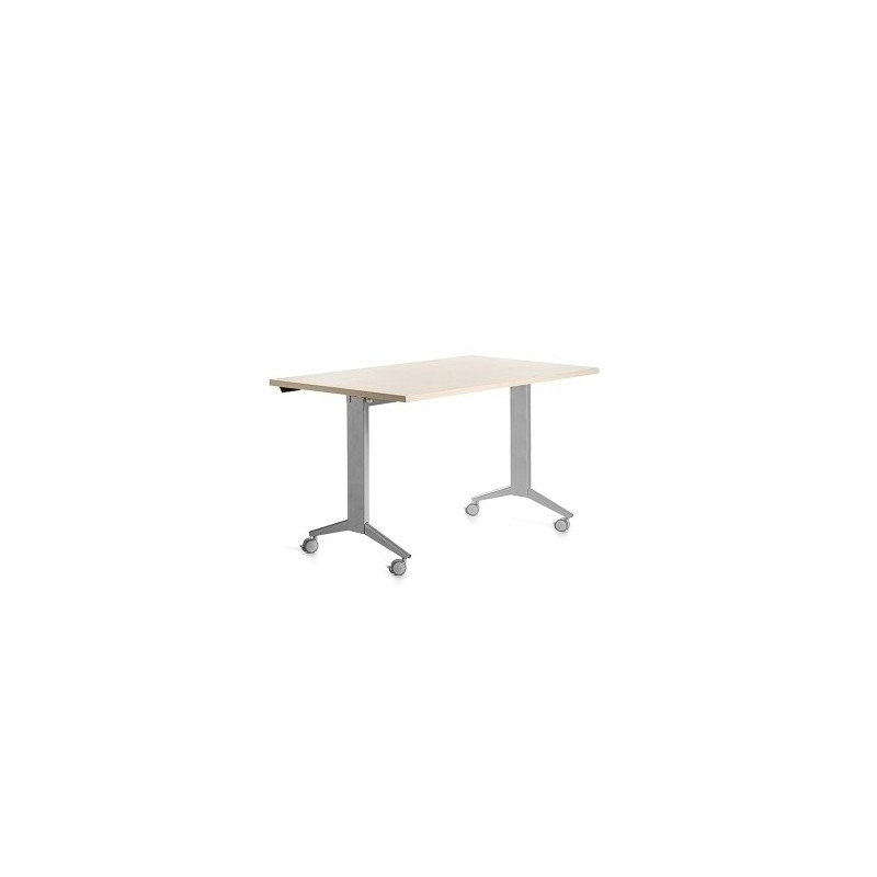 2001FD01-MESA ROCADA METAL 140x80 ALUMINIO/HAYA precio por 1 unidades