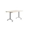 2001FD01-MESA ROCADA METAL 140x80 ALUMINIO/HAYA precio por 1 unidades