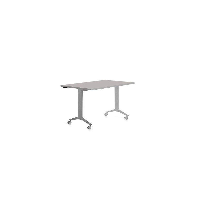 2001FD02-MESA ROCADA METAL 140x80 ALUMINIO/GRIS precio por 1 unidades